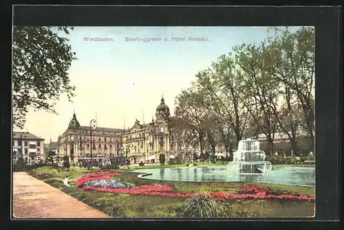 AK Wiesbaden, Bowlinggreen und Hotel Nassau