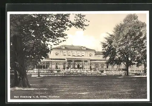 AK Bad Homburg v.d. Höhe, Parkanlagen vor dem Kurhaus