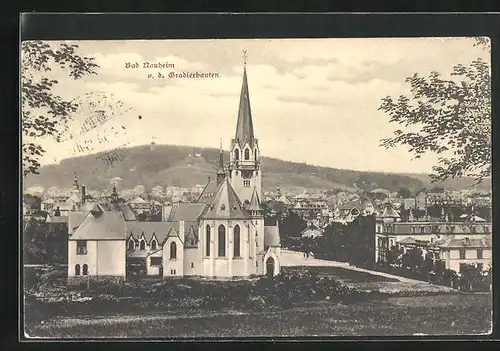 AK Bad Nauheim, Stadtpanorama von den Gradierbauten aus gesehen