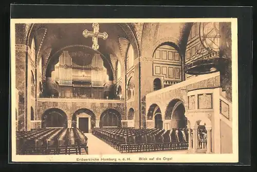 AK Homburg v.d. Höhe, Blick auf die Orgel der Erlöserkirche