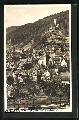 AK Bad Liebenzell, Gesamtansicht der Stadt am Hang