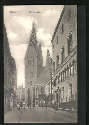 AK Hannover, die Strasse hin zur Marktkirche