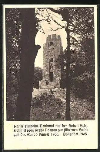 AK Adenau, das Kaiser Wilhelm-Denkmal auf der Hohen Acht