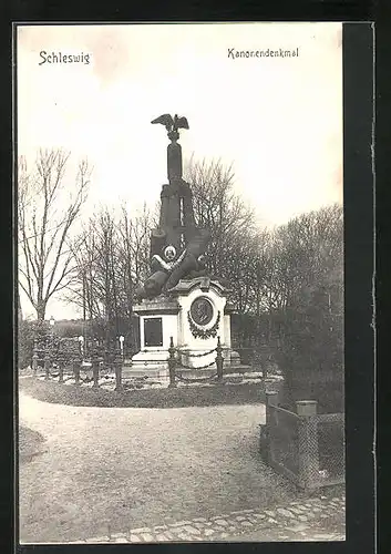AK Schleswig, am Kanonendenkmal