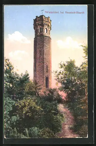 AK Neustadt / Haardt, Aussichtsturm auf dem Weinbiet