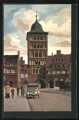 AK Lübeck, Blick zum Burgtor