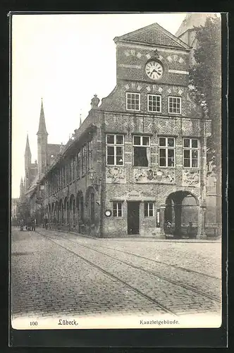 AK Lübeck, am Kanzleigebäude