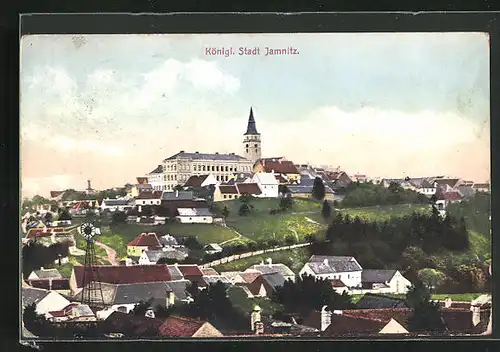 AK Jamnitz, Panorama mit Kirche