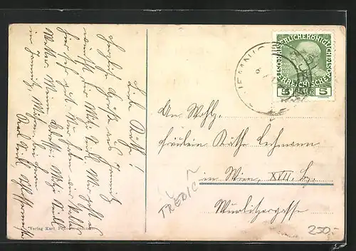 AK Jamnitz, Panorama mit Kirche