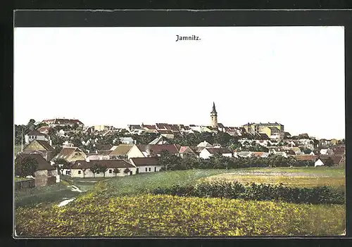 AK Jamnitz, Panoramablick auf die Stadt