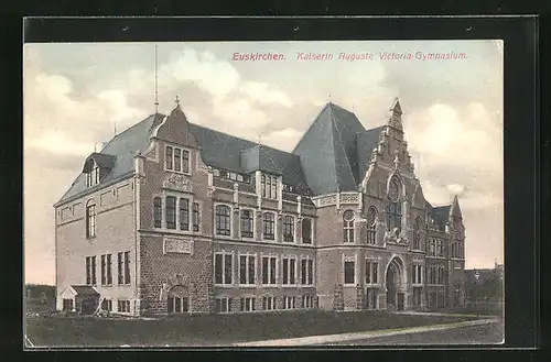 AK Euskirchen, Vorderansicht des Kaiserin Auguste Victoria-Gymnasium