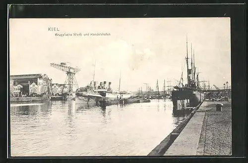 AK Kiel, Krupp`sche Werft und Handelshafen