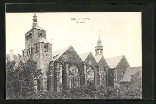 AK Minden i. W., Blick zur Kirche