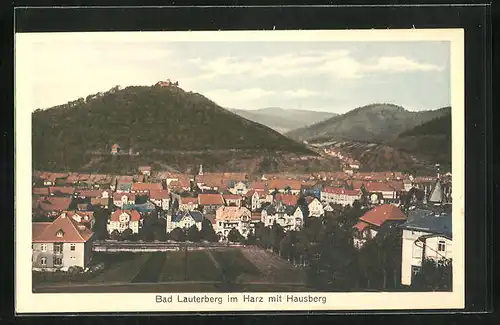 AK Bad Lauterberg im Harz, Generalansicht mit Blick zum Hausberg