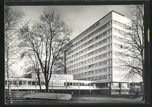 AK Wels, moderne Architektur, Aussenansicht des Krankenhaus