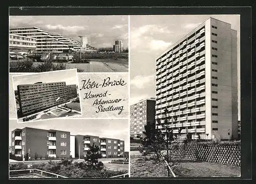 AK Köln-Brück, moderne Architektur, Konrad Adenauer-Siedlung, Hochhäuser