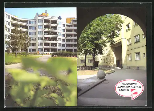 AK Wien Simmering, moderne Architektur, Häuser in der Eisteichstrasse und Ehamgass