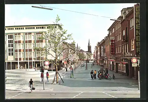 AK Viersen, moderne Architektur, Häuserzeile in der Hauptstrasse