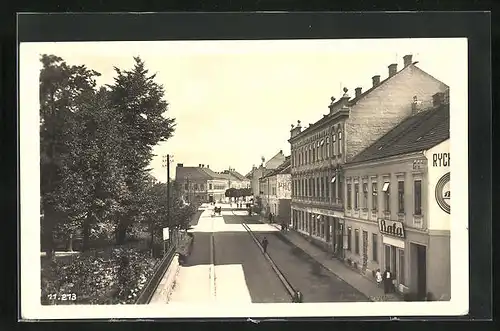 AK Ceske Velenice, Strassenansicht mit den Wohnhäusern