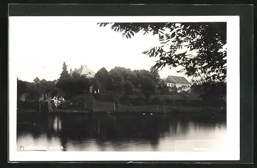 AK Tabor, Myslkovice, Blick auf die Uferanlagen