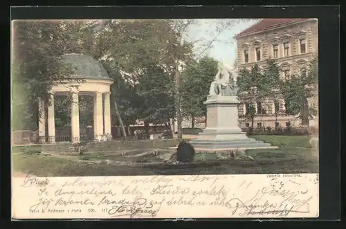 AK Pisek, Pomnik Palackeho, Pavillon