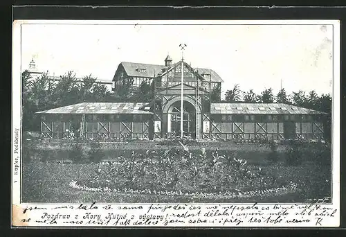 AK Kuttenberg / Kutna Hora, Vystava, Blick zum Ausstellungspalast