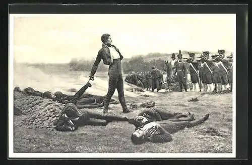 AK Heldentod der Schill`schen Offiziere vor Wesel