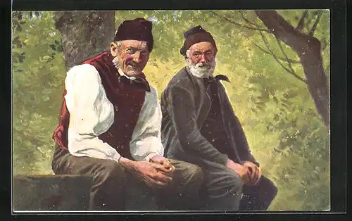 Künstler-AK Heinrich Hoffmann: Schwärzwälder Bauern