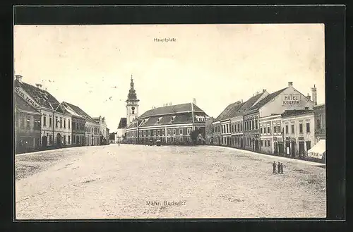 AK Mähr. Budwitz, Blick auf den Hauptplatz