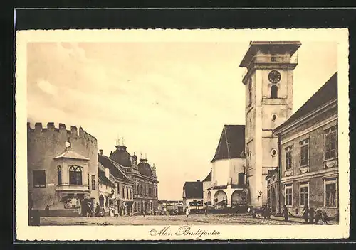 AK Mor. Budejovice, Geschäfte an der Kirche
