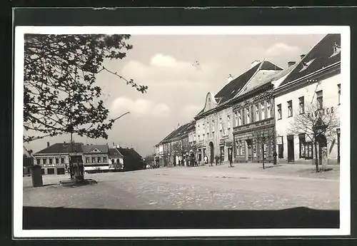 AK Mor. Budejovice, Partie am Marktplatz mit Rathaus und Grand Hotel Havarna