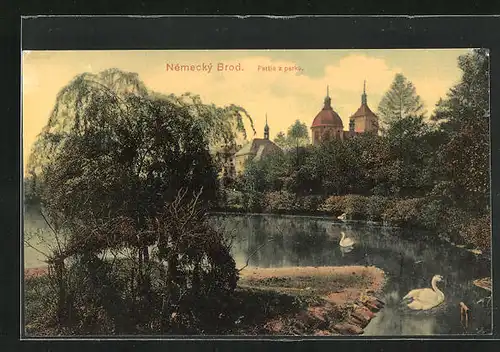 AK Nemecký Brod, Partie z parku