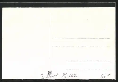 Künstler-AK sign. J. Durst: Bauer mit freilaufenden Hühnern vor dem Bauernhaus stehend