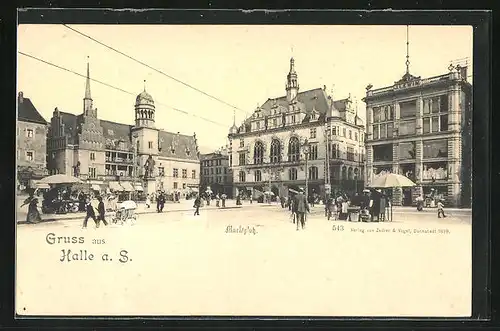 AK Halle a. S., Marktplatz