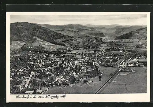 AK Oberkirch / Baden, Flugzeugaufnahme