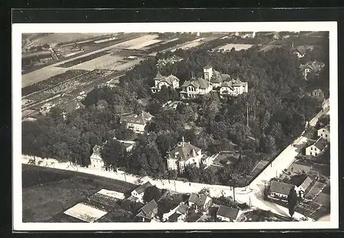 AK Coswig i. Sa., Heilstätte Lindenhof, Luftbild