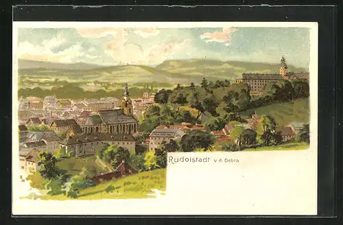Lithographie Rudolstadt, Panorama
