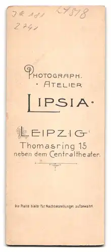 Fotografie Atelier Lipsig, Leipzig, Thomasring 15, Einjährig-Freiwilliger mit Bajonett und Portepee, IR 181