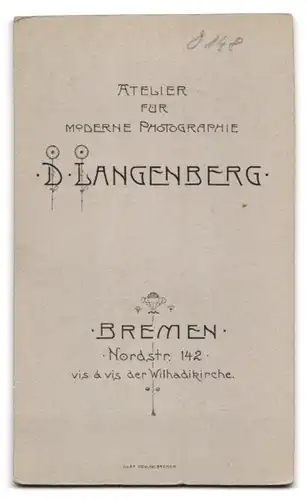 Fotografie D. Langenberg, Bremen, Nordstrasse 142, Segelohriger Soldat mit Schützenschnur, IR 75