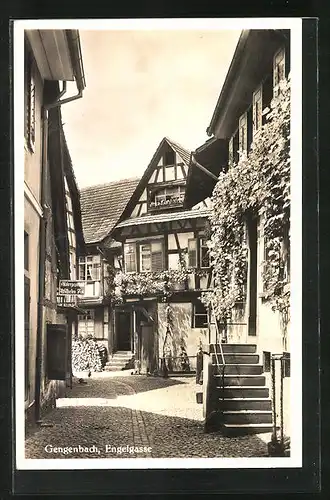 AK Gengenbach, Strassenpartie in der Engelgasse