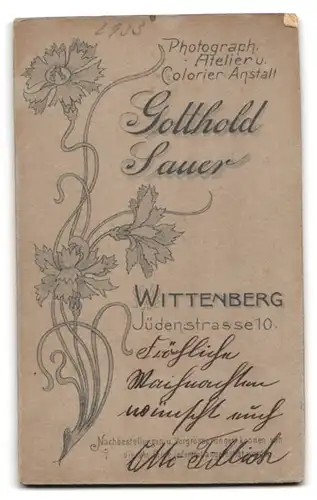 Fotografie Gotthold Sauer, Wittenberg, Jüdenstrasse 10, Chauffeur mit Schirmmütze und Handschuhen