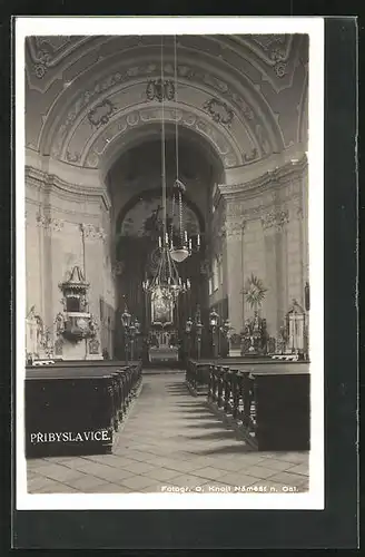 AK Pribyslavice, Innenansicht der Kirche