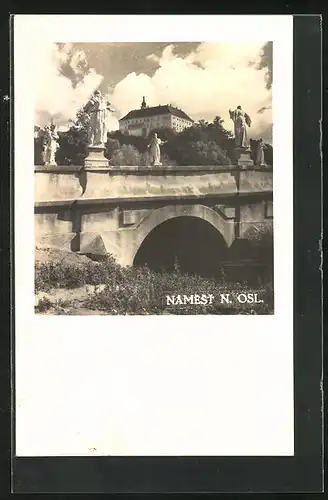 AK Námest n. Osl., Zámek, Brücke und Schloss