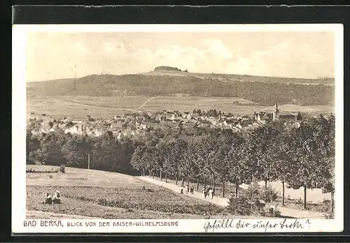 AK Bad Berka, Blick von der Kaiser-Wilhelmsburg auf den Ort