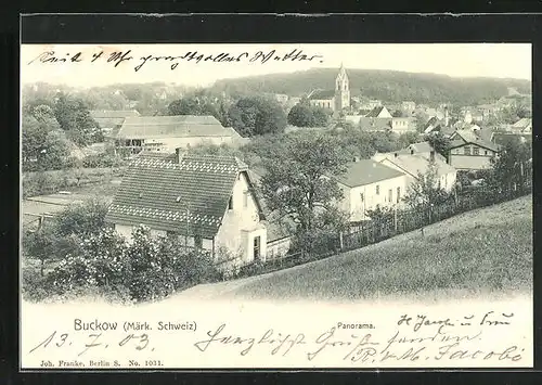 AK Buckow /Märk. Schweiz, Panorama des Ortes