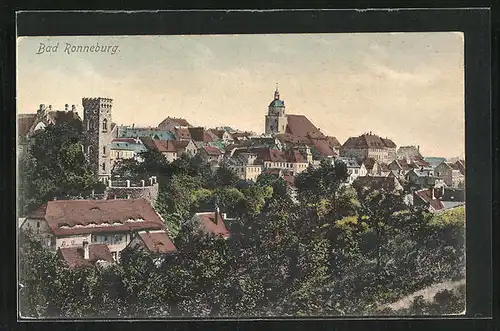 AK Bad Ronneburg, Totalansicht der Stadt