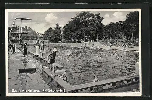 AK Bad Frankenhausen, Sol-Schwimmbad, Sprungturm, 