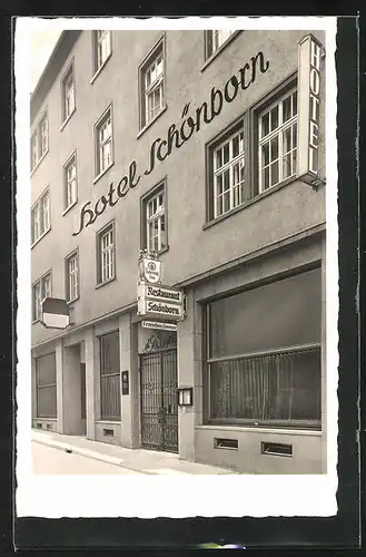 AK Würzburg, Hotel Schönborn, Herzogenstrasse 2