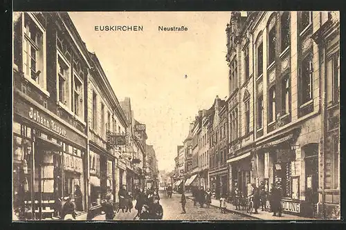 AK Euskirchen, Geschäfte und Passanten an der Neustrasse