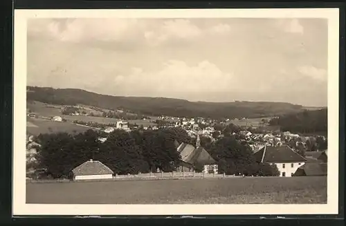 AK Svratka, Gesamtansicht vom Ort mit Umgebung